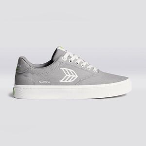 Cariuma NAIOCA Light Grey Canvas Off White Logo Sneakers